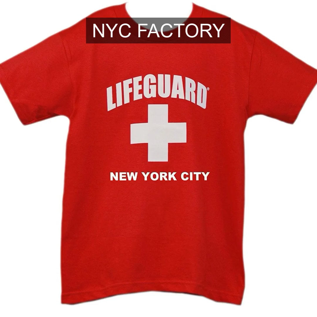 Load video: Lifeguard Kids Unisex Officially Licensed Red T-Shirt