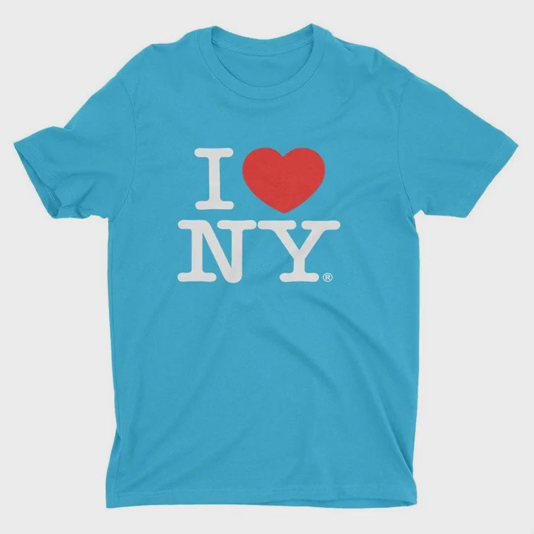 Load video: I Love NY Kids Unisex Turquoise T-Shirt