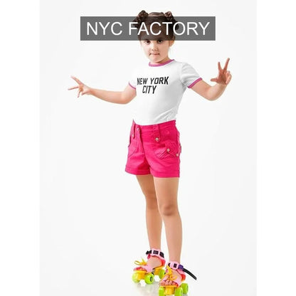 NYC Factory Toddler New York City Ringer T-Shirt White