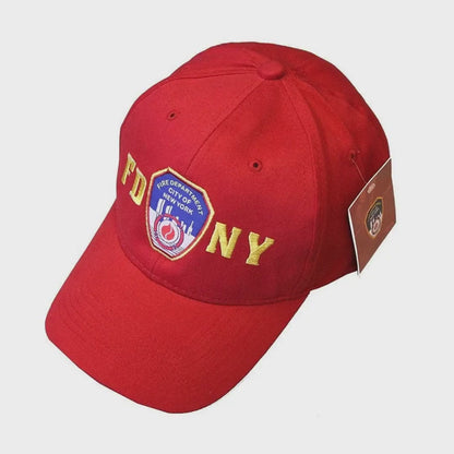 FDNY Men's Officially Licensed Red Baseball Hat