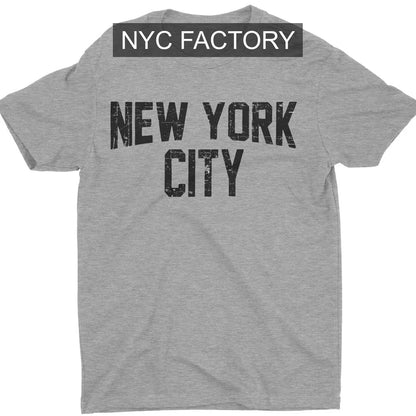 NYC Factory Unisex New York City Distressed Gray T-Shirt