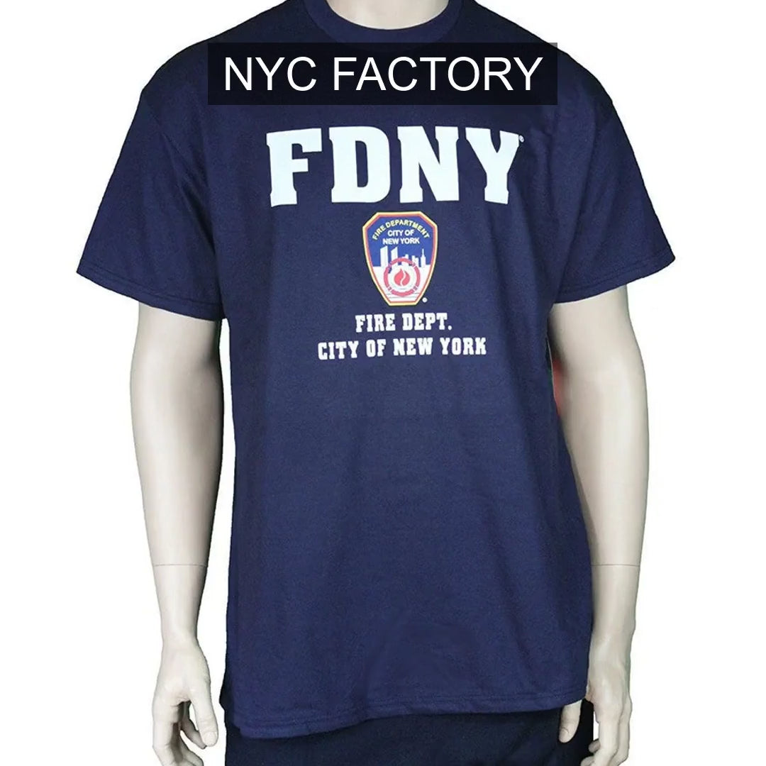 Load video: FDNY Men's Officially Licensed Navy T-Shirt