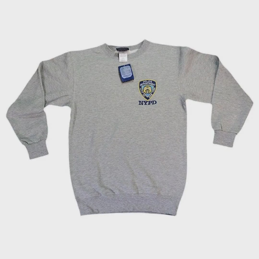NYPD Men's Officially Licensed Gray Crewneck Sweatshirt