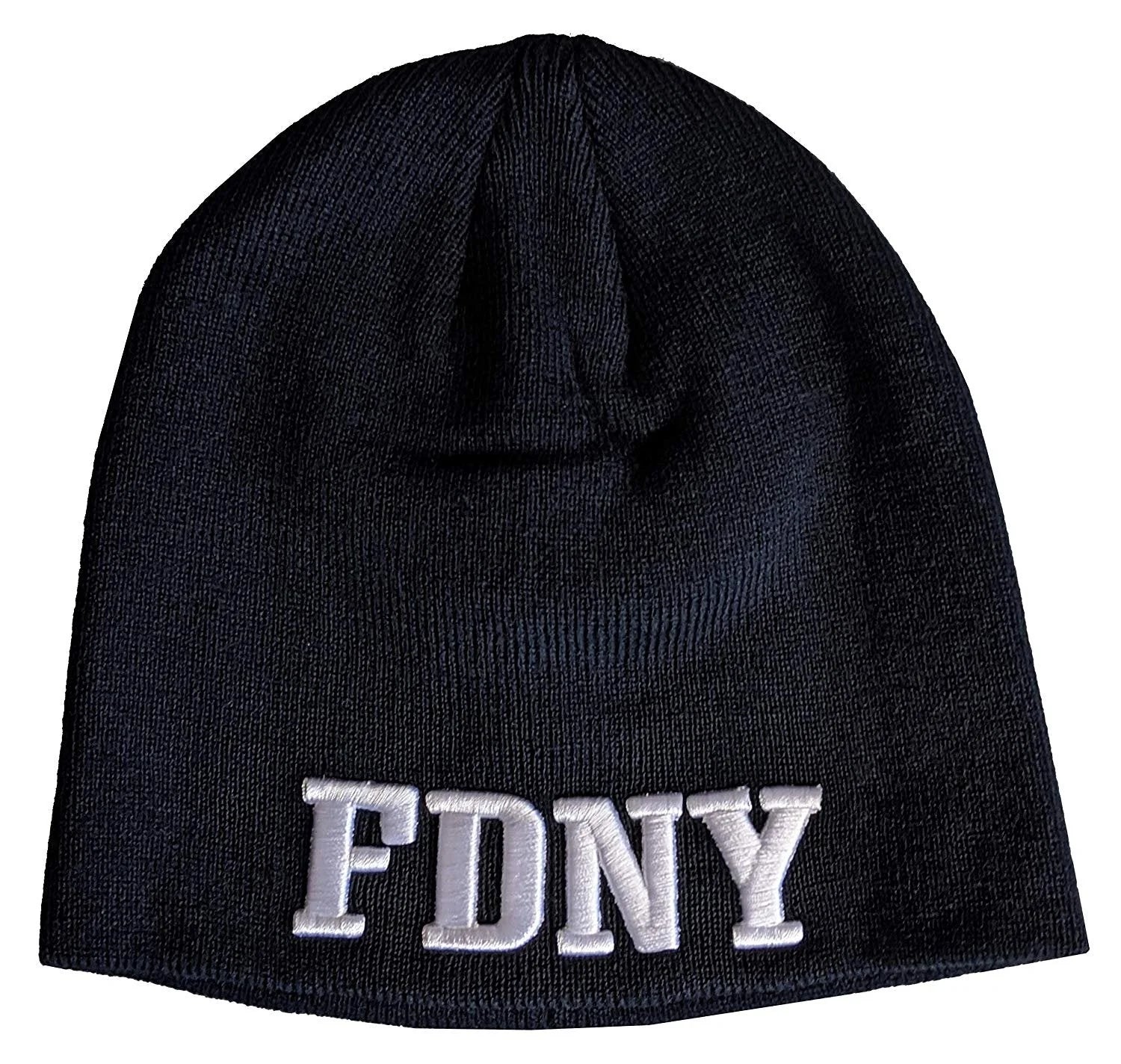 FDNY No Fold Winter Hat Beanie Skull Cap Officially Licensed Navy Blue