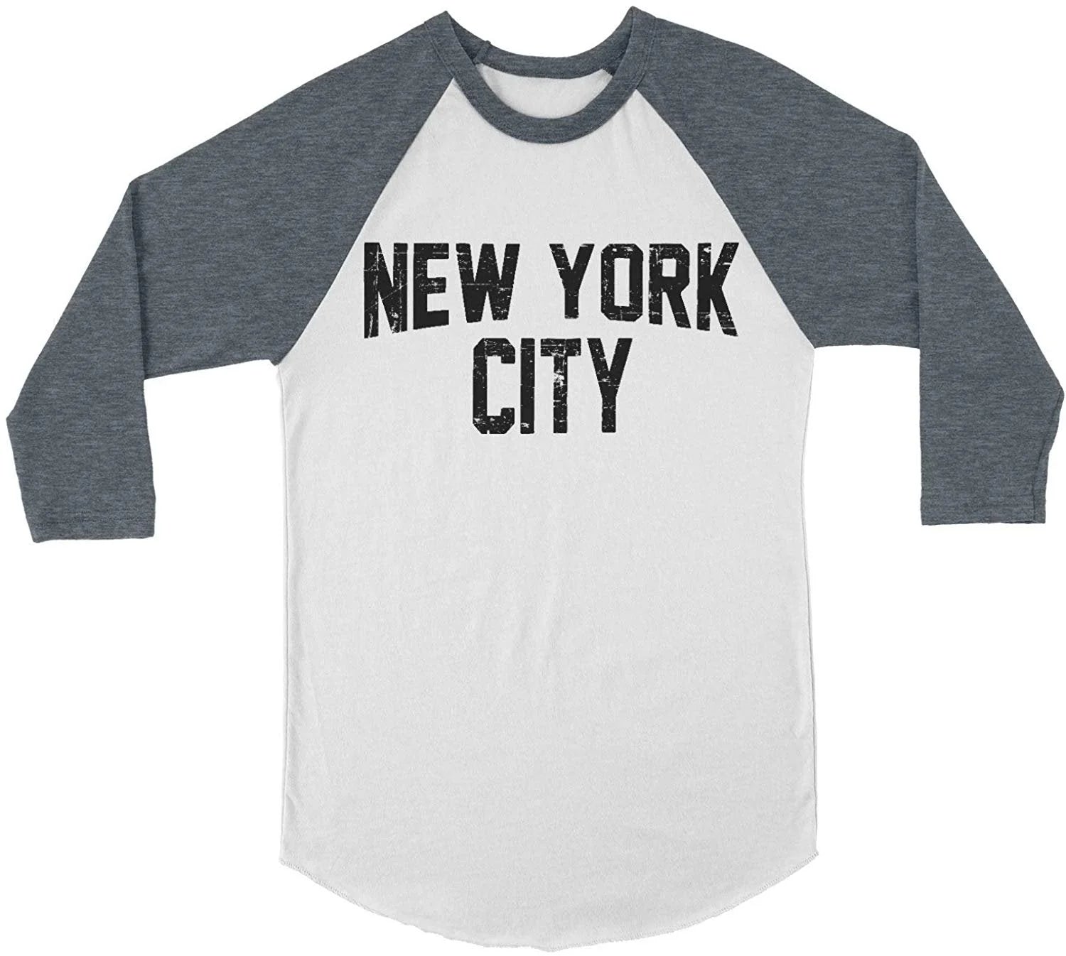 Men's New York City Raglan Tee Soft Cotton Shirt - NYC Factory