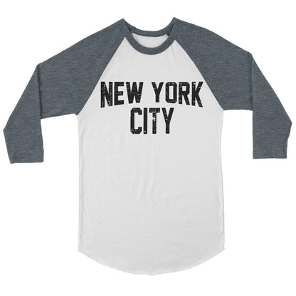 Men's New York City Raglan Tee Soft Cotton Shirt - NYC Factory