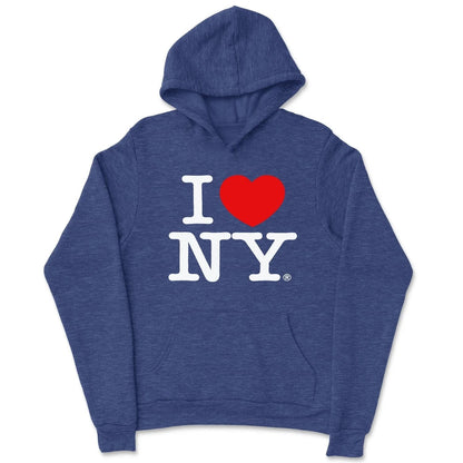I Love NY Kids Hoodie Sweatshirt Officially Licensed (Youth, Denim Blue)