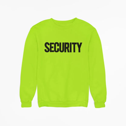Title: Men's Security Sweatshirt Soft Fleece Crewneck (Black/White)