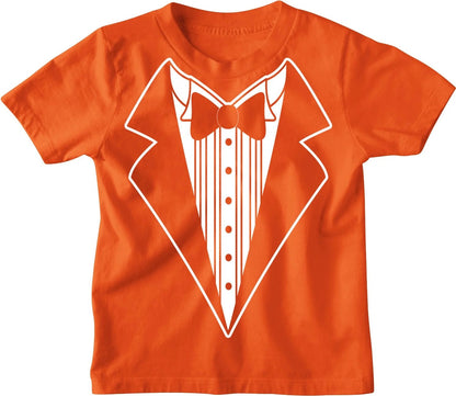 Kids Funny Tuxedo Tee T-Shirt Boys & Girls Formal Tux Tee Youth