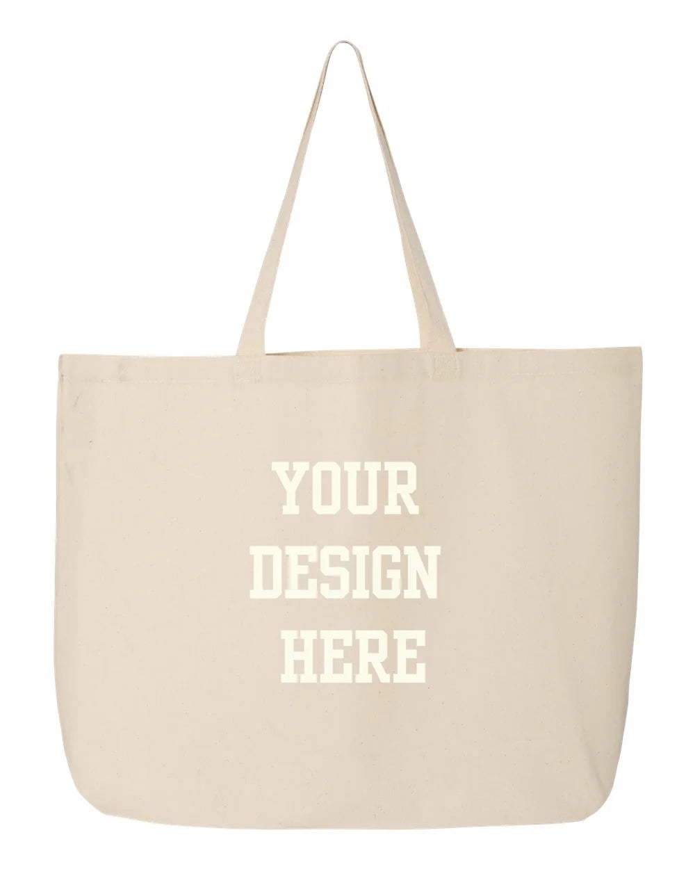 Your Design Here Black Print Custom Tote Bags Add Your Design or Artwork
