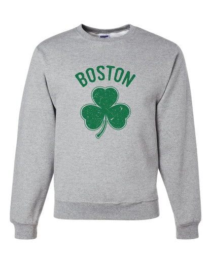 Irish Boston Crewneck Sweatshirt - Shamrock - St. Paddy's Day Adult Unisex & Kids