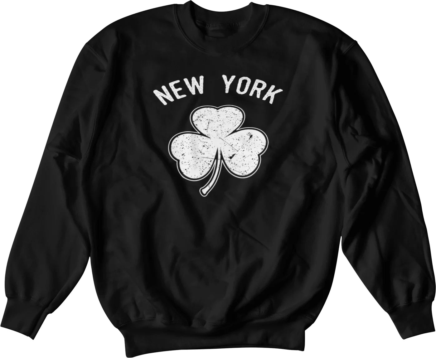 New York City Irish Shamrock Design St Patricks Day Crewneck Sweatshirt - NYC Factory