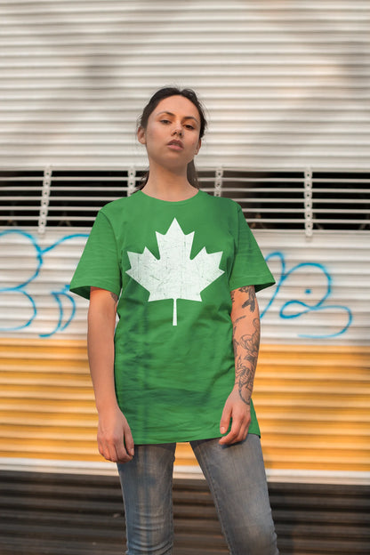Canada Maple Leaf Flag retro design Custom T-Shirt