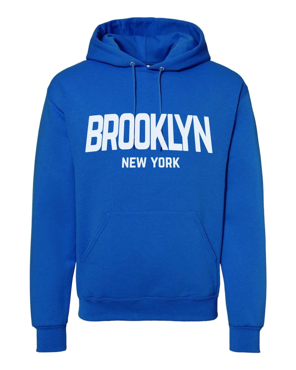 Brooklyn Retro White Design Custom Hoodie Royal Blue