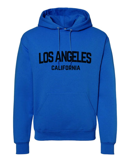 Los Angeles California Retro Black Design Custom Hoodie Royal Blue