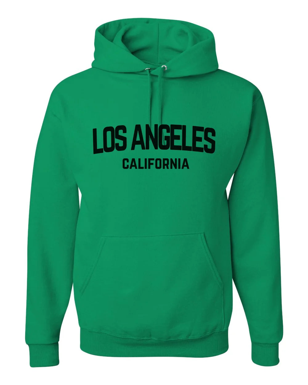 Los Angeles California Retro Black Design Custom Hoodie Green