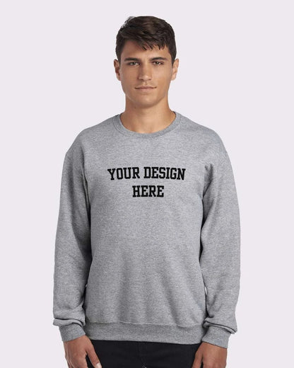 Your Design Here Black Print Custom Crewneck Sweatshirt