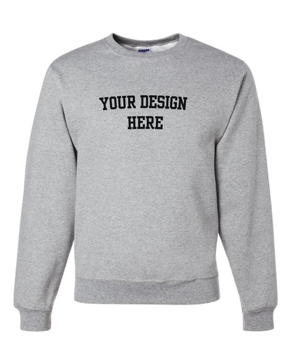 Your Design Here Black Print Custom Crewneck Sweatshirt - NYC Factory