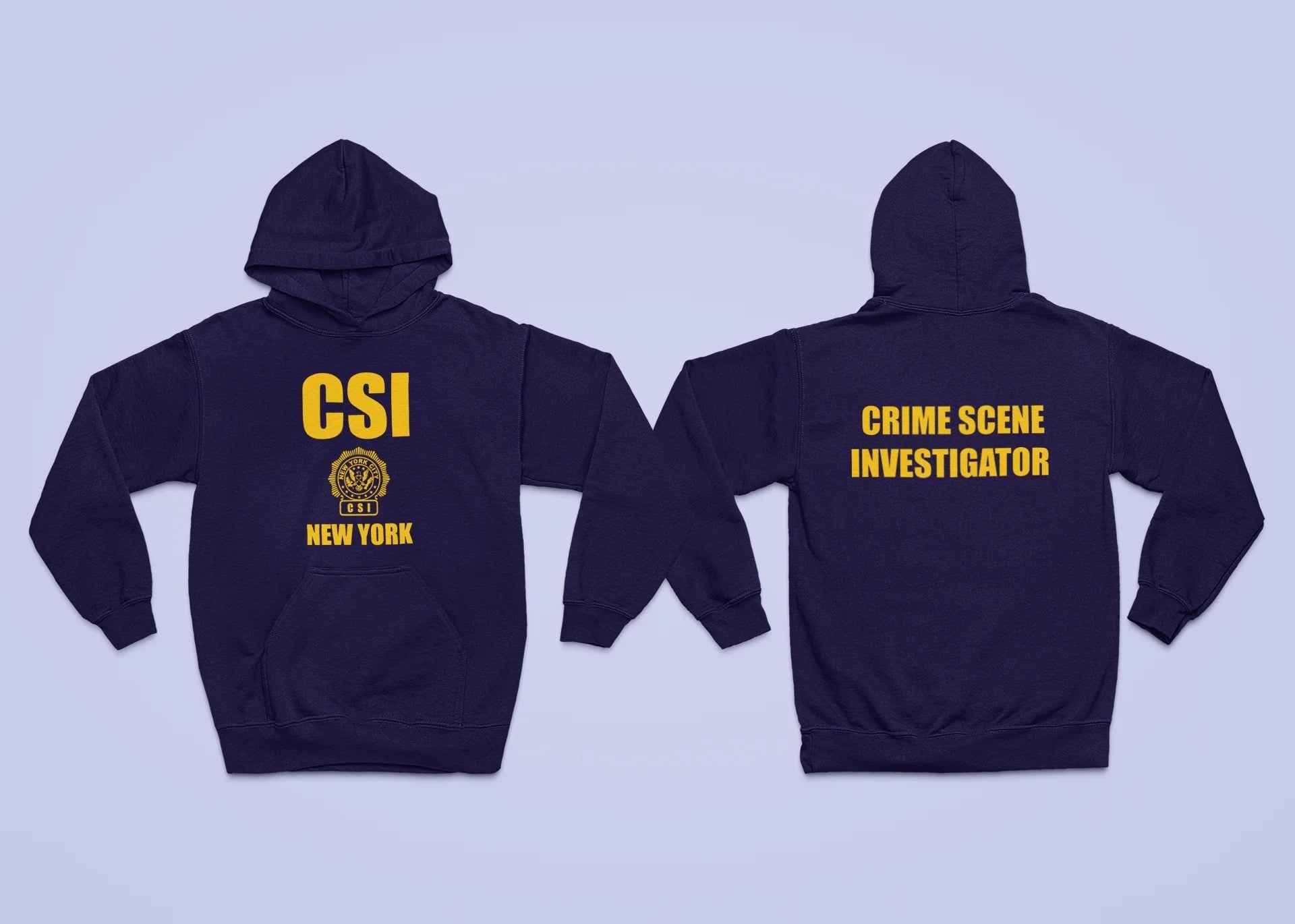 Men's CSI New York Hoodie Crime Scene Investigation Sweatshirt