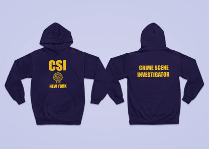Men's CSI New York Hoodie Crime Scene Investigation Sweatshirt