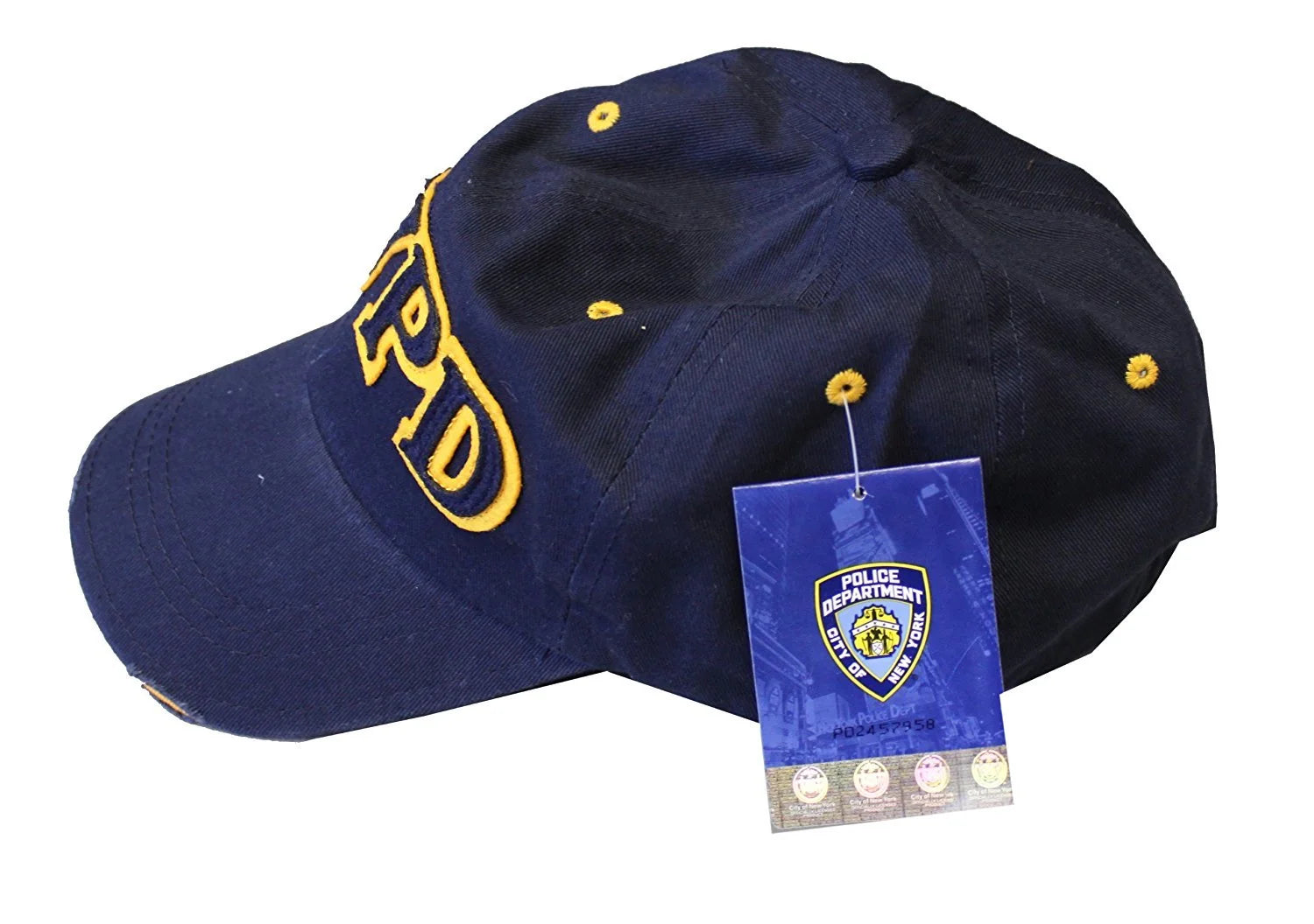 Men's NYPD Baseball Hats (Navy / Yellow 99310) - NYC Factory