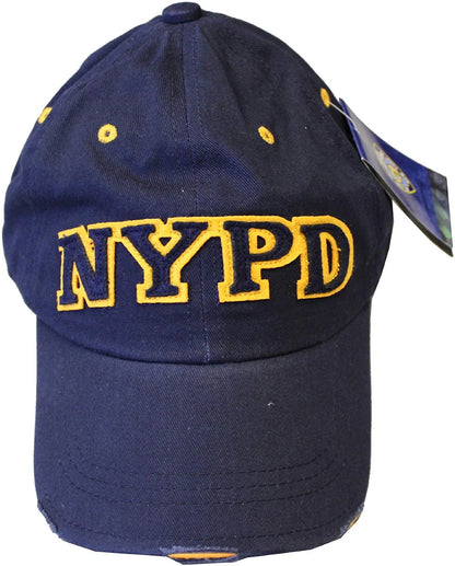 Men's NYPD Baseball Hats (Navy / Yellow 99310) - NYC Factory