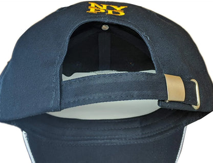 Men's NYPD Baseball Hats / All Styles / Officially Licensed Caps (Black & White, Distressed) - NYC Factory