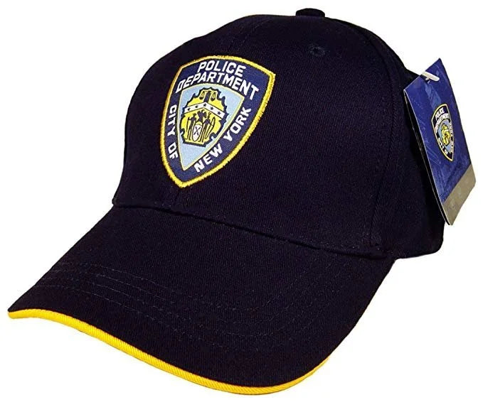 Men's NYPD Baseball Hats / All Styles / Officially Licensed Caps (Black & White, Distressed) - NYC Factory