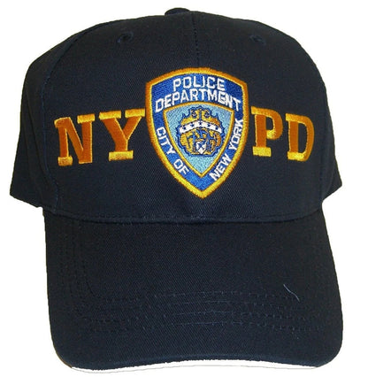 Men's NYPD Baseball Hats / All Styles / Officially Licensed Caps (Black & White, Distressed) - NYC Factory