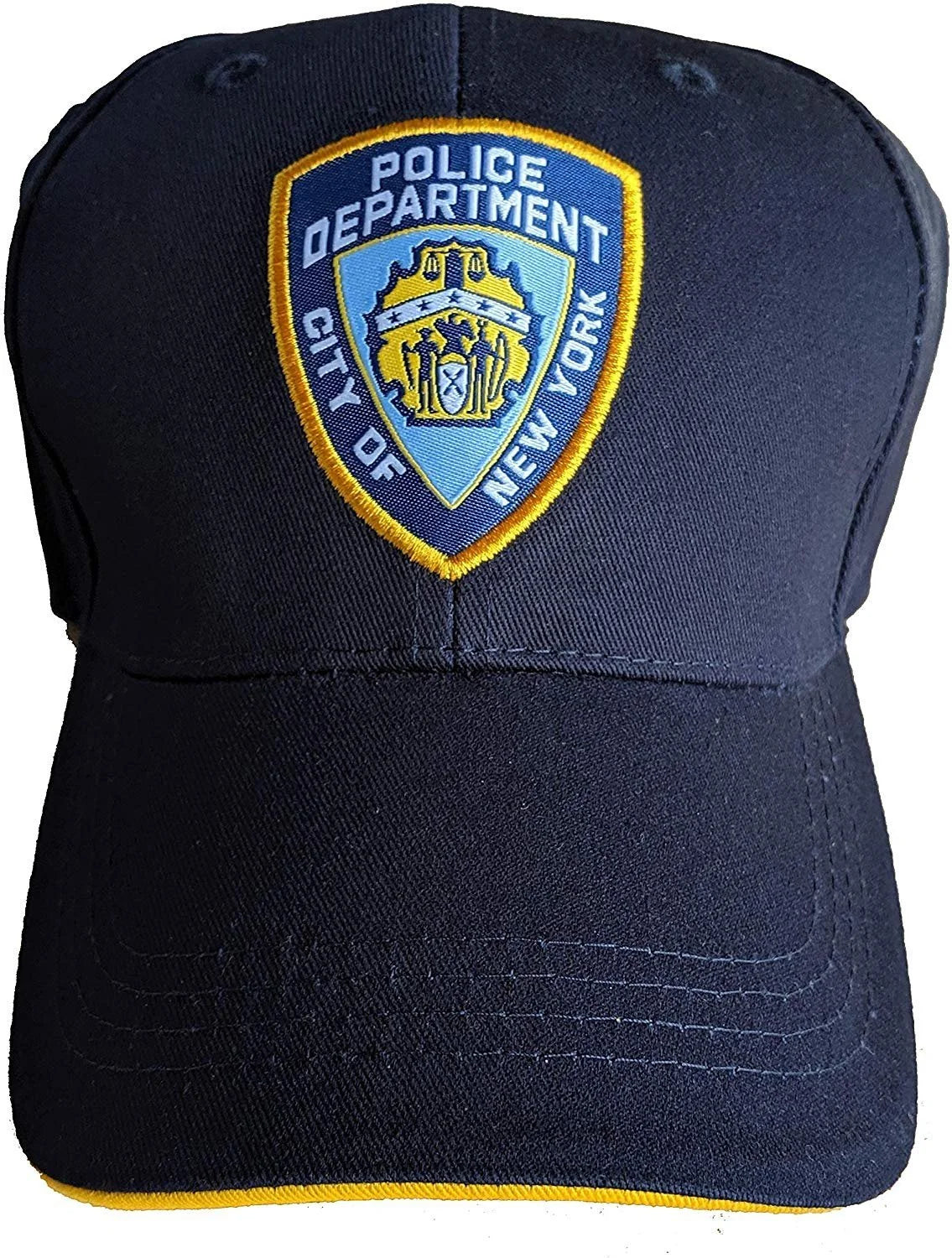 Men's NYPD Baseball Hats / All Styles / Officially Licensed Caps (Black & White, Distressed) - NYC Factory