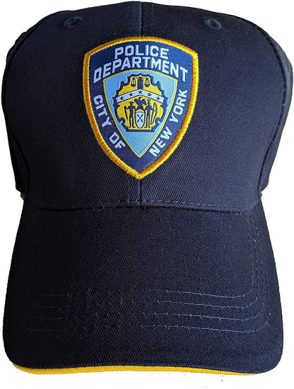 Men's NYPD Baseball Hats / All Styles / Officially Licensed Caps (Black & White, Distressed) - NYC Factory