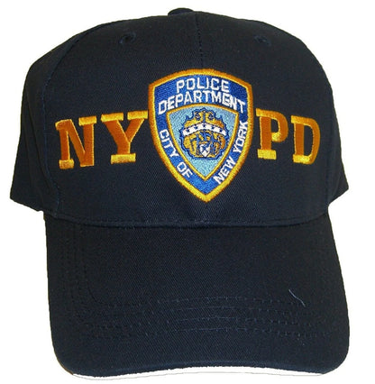 Men's NYPD Baseball Hats (Navy, White 3d Letters)