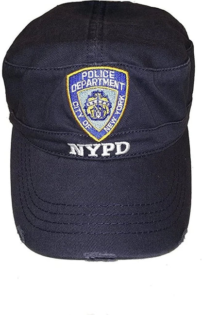 Men's NYPD Baseball Hats (Navy, White 3d Letters)