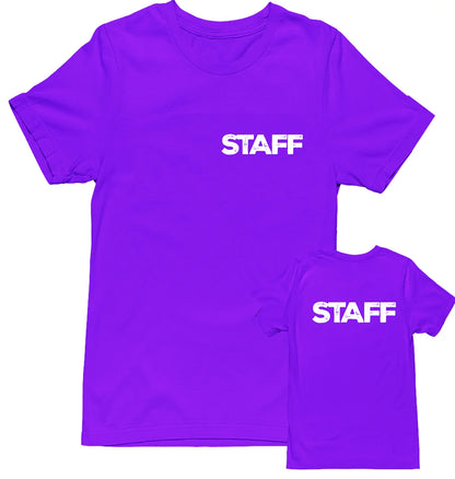 Mens Unisex Staff T-Shirt - Event Soft Cotton Tees - Rustic Style Design - NYC Factory