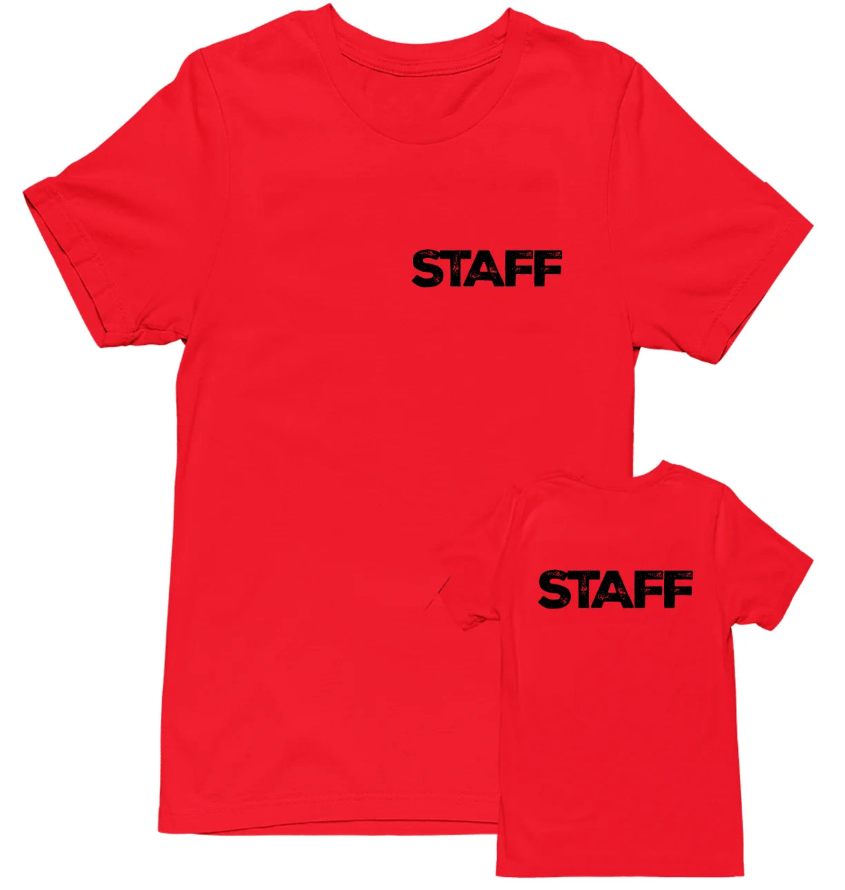 Mens Unisex Staff T-Shirt - Event Soft Cotton Tees - Rustic Style Design - NYC Factory