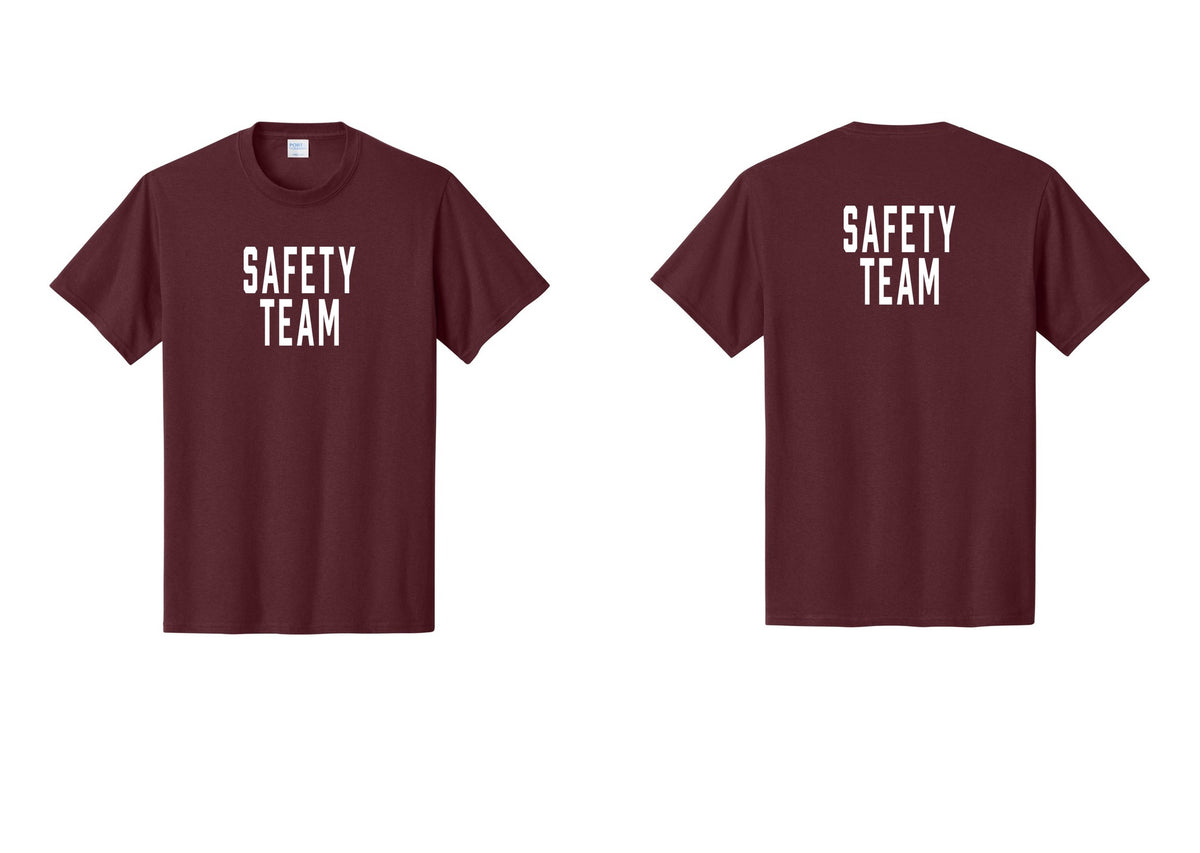 NYC Factory Safety Team T-Shirt for Events, Venues & Volunteers (Classic) - Front + Back - Athletic Maroon