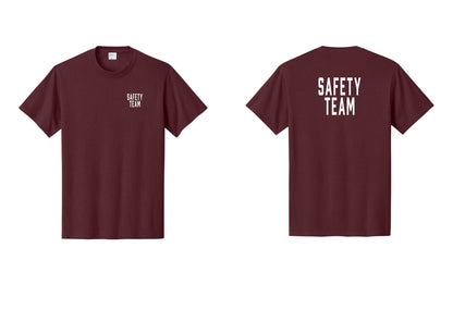 NYC Factory Safety Team T-Shirt for Events, Venues & Volunteers (Classic) - Chest + Back - Athletic Maroon