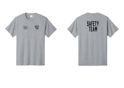 NYC Factory Custom Logo Safety Team T-Shirt for Events, Venues & Volunteers (Classic) - SAFETY TEAM + Your Logo + Back - Athletic Heather