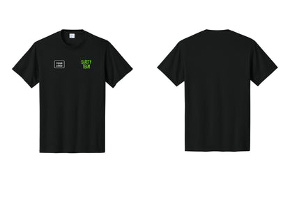 NYC Factory Custom Logo Safety Team T-Shirt for Events, Venues & Volunteers (Classic) - SAFETY TEAM + Your Logo - Black / Neon