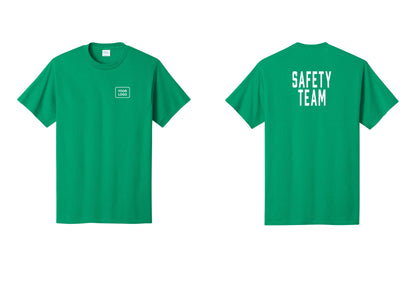 NYC Factory Custom Logo Safety Team T-Shirt for Events, Venues & Volunteers (Classic) - Your Logo + Back - Kelly