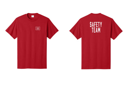 NYC Factory Custom Logo Safety Team T-Shirt for Events, Venues & Volunteers (Classic) - Your Logo + Back - Red