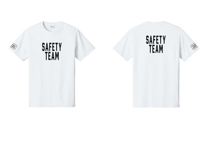 NYC Factory Custom Logo Safety Team T-Shirt for Events, Venues & Volunteers (Classic) - Front + Back + Your Logo Sleeve - White