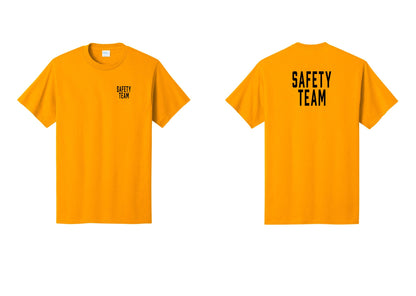 NYC Factory Safety Team T-Shirt for Events, Venues & Volunteers (Classic) - Chest + Back - Gold