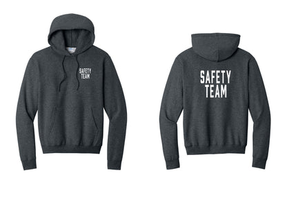 NYC Factory Safety Team Cotton Fleece Pullover Hoodie (Classic) - Chest + Back - Dark Heather Grey