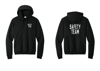 NYC Factory Safety Team Cotton Fleece Pullover Hoodie (Classic) - Chest + Back - Black