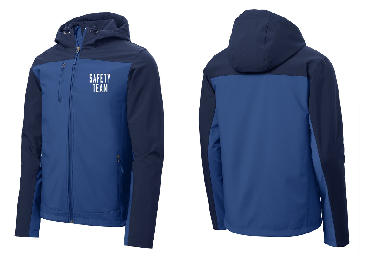 NYC Factory Safety Team Hooded Soft Shell Jacket (Classic) - Chest Only - Night Sky Blue / Dress Blue Navy