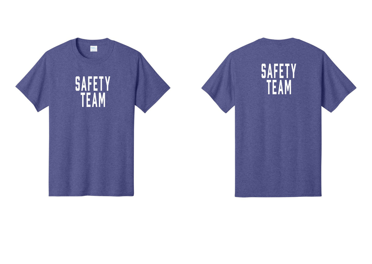 NYC Factory Safety Team T-Shirt for Events, Venues & Volunteers (Classic) - Front + Back - Heather Purple