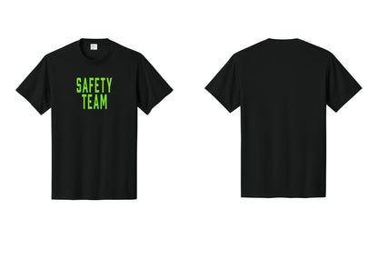 NYC Factory Safety Team T-Shirt for Events, Venues & Volunteers (Classic) - Front Only - Black / Neon