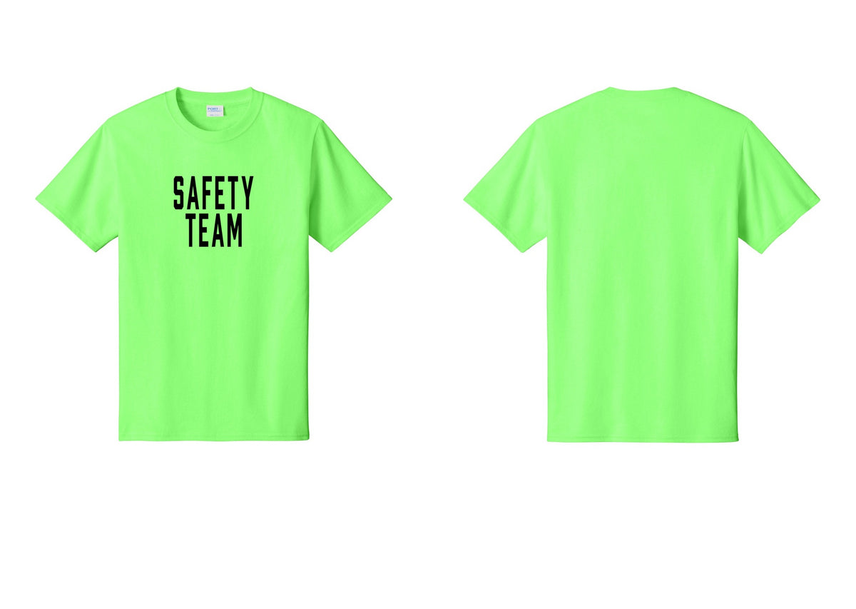 NYC Factory Safety Team T-Shirt for Events, Venues & Volunteers (Classic) - Front Only - Neon Green