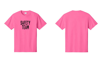 NYC Factory Safety Team T-Shirt for Events, Venues & Volunteers (Classic) - Front Only - Neon Pink